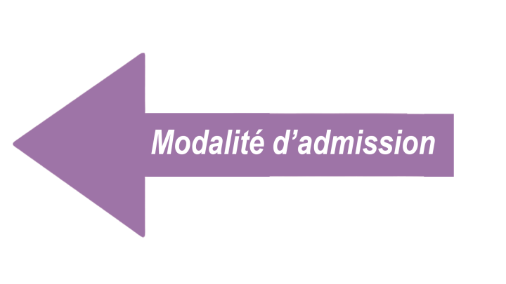 Modalité d'admission