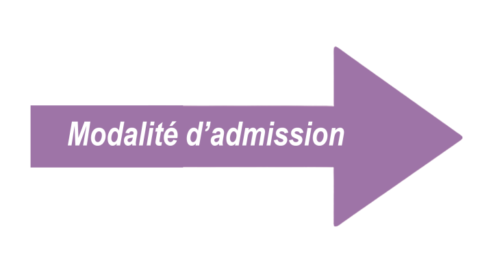 Modalité d'admission